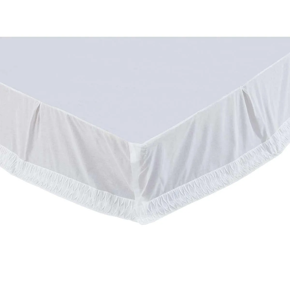 Adelia White Bed Skirts VHC Brands