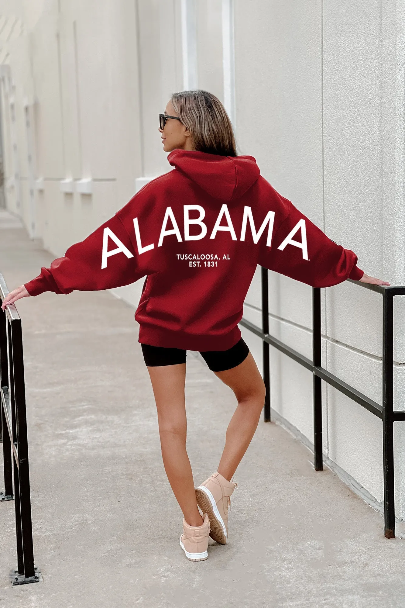 ALABAMA CRIMSON TIDE NEVER STOP OVERSIZED PREMIUM WEIGHT HOODIE