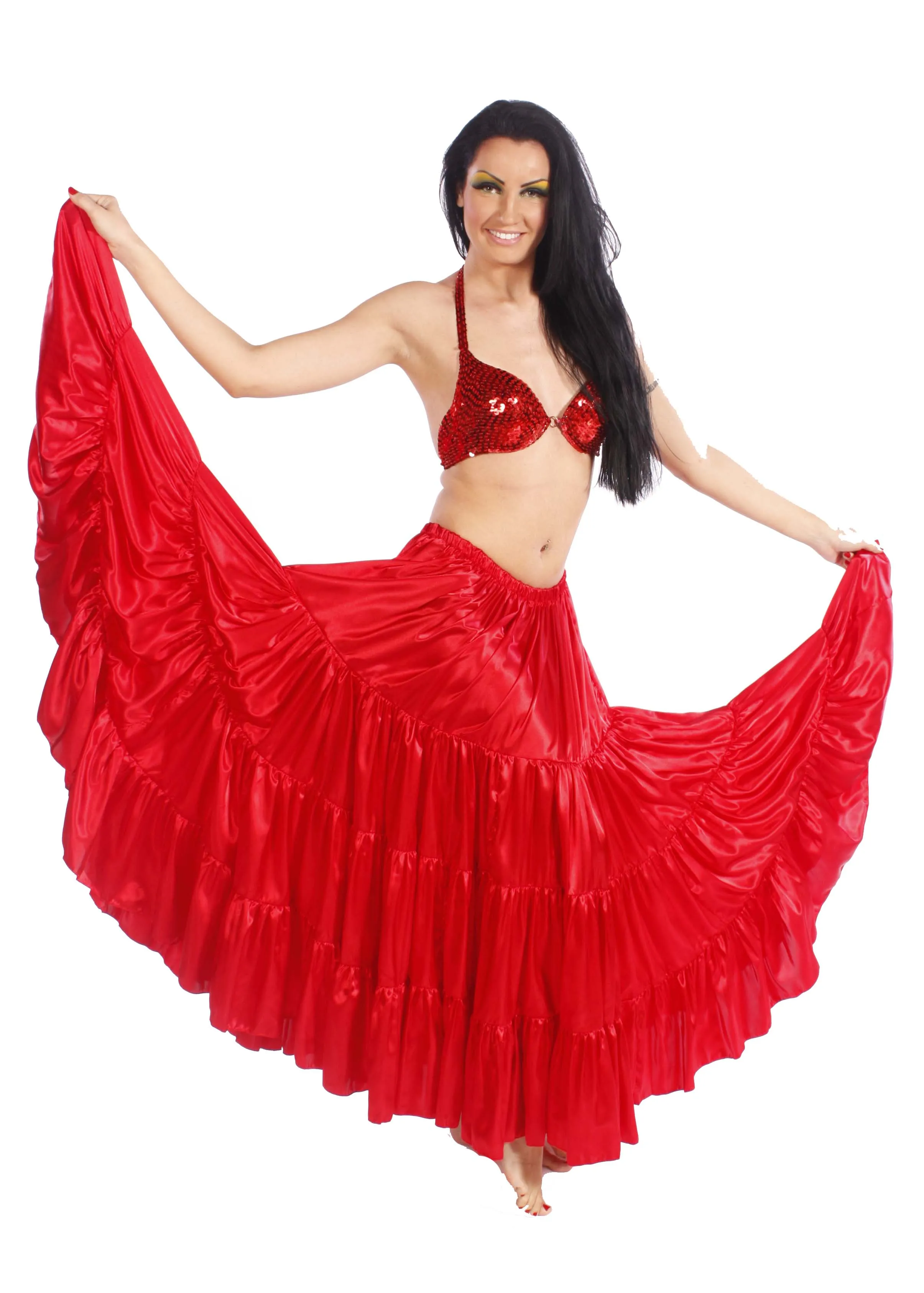 Belly Dance 17 Yard Satin Skirt | THE GODDESS The Goddess