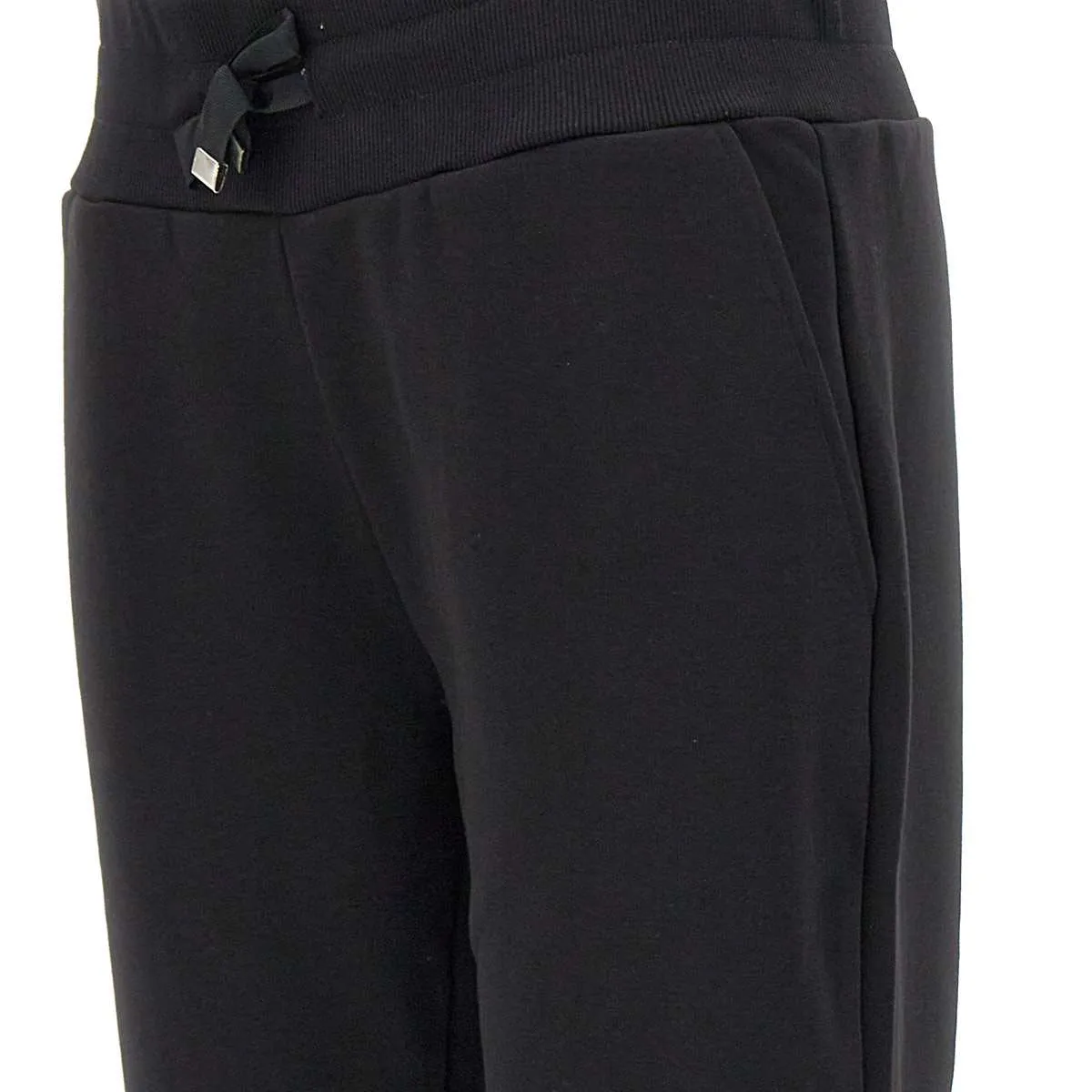 Black Cotton Blend Jogger for Women