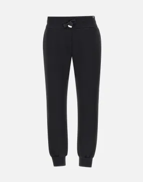 Black Cotton Blend Jogger for Women