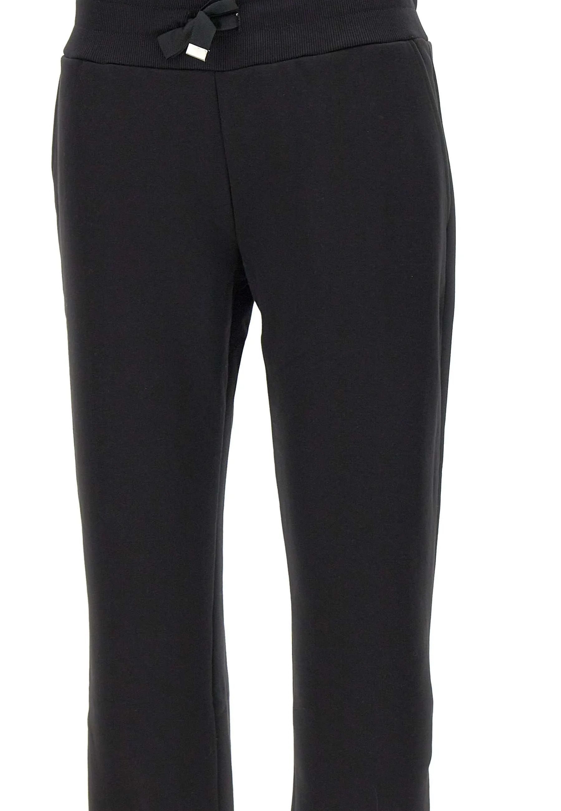 Black Cotton Blend Jogger for Women