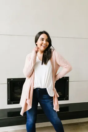 Blakely Blush Hooded Cardigan