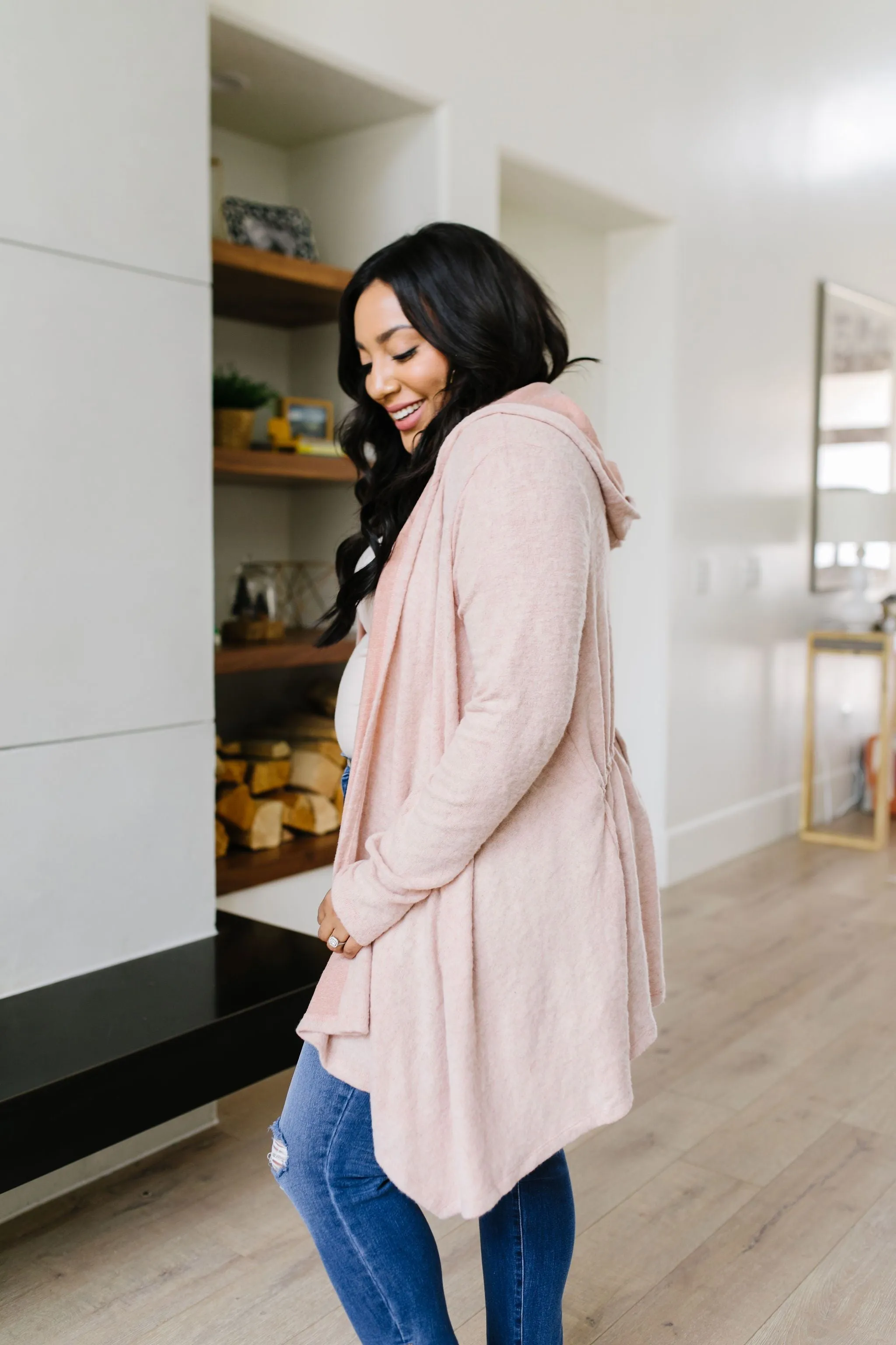 Blakely Blush Hooded Cardigan