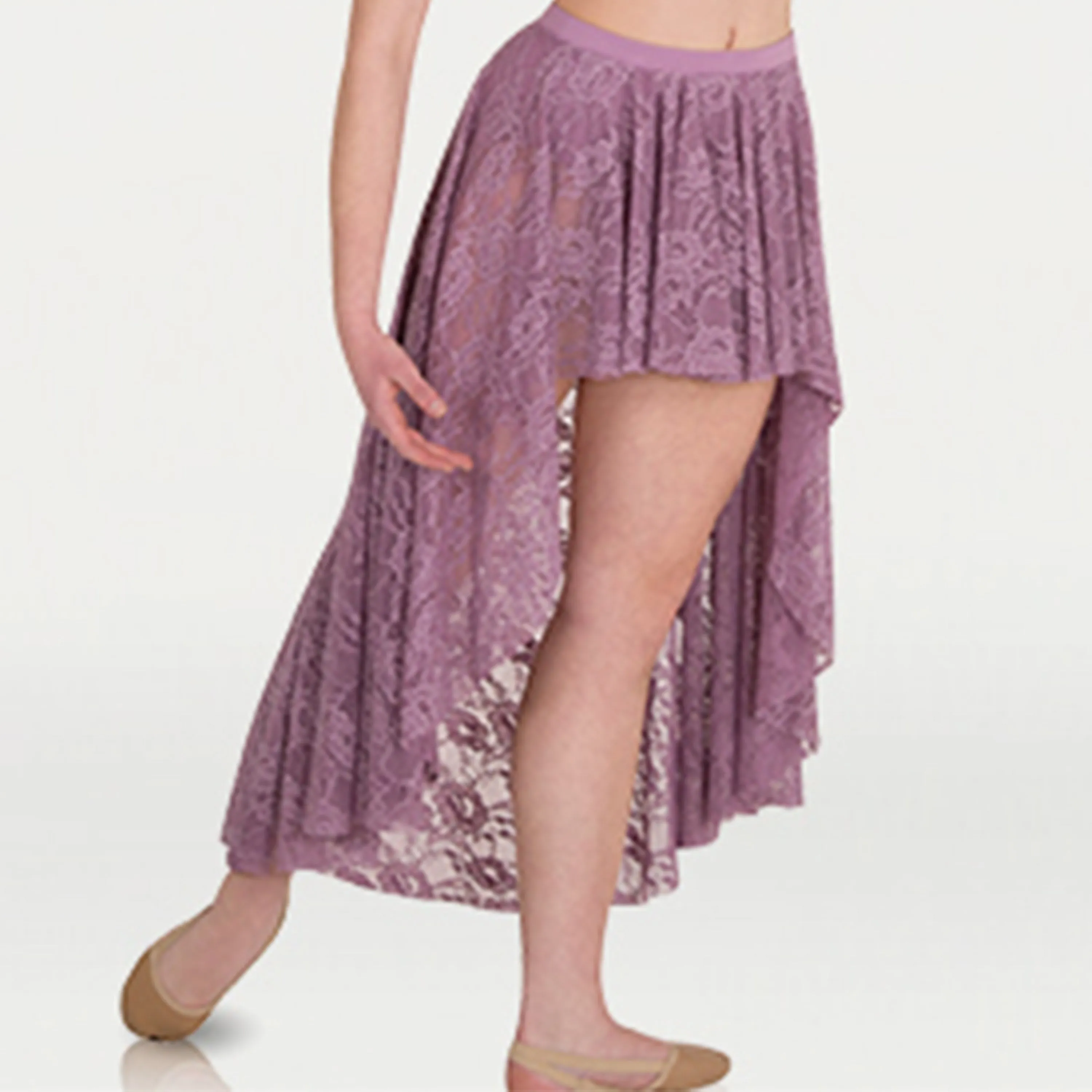 Body Wrappers LC9112 Adult High-Low Lace Skirt