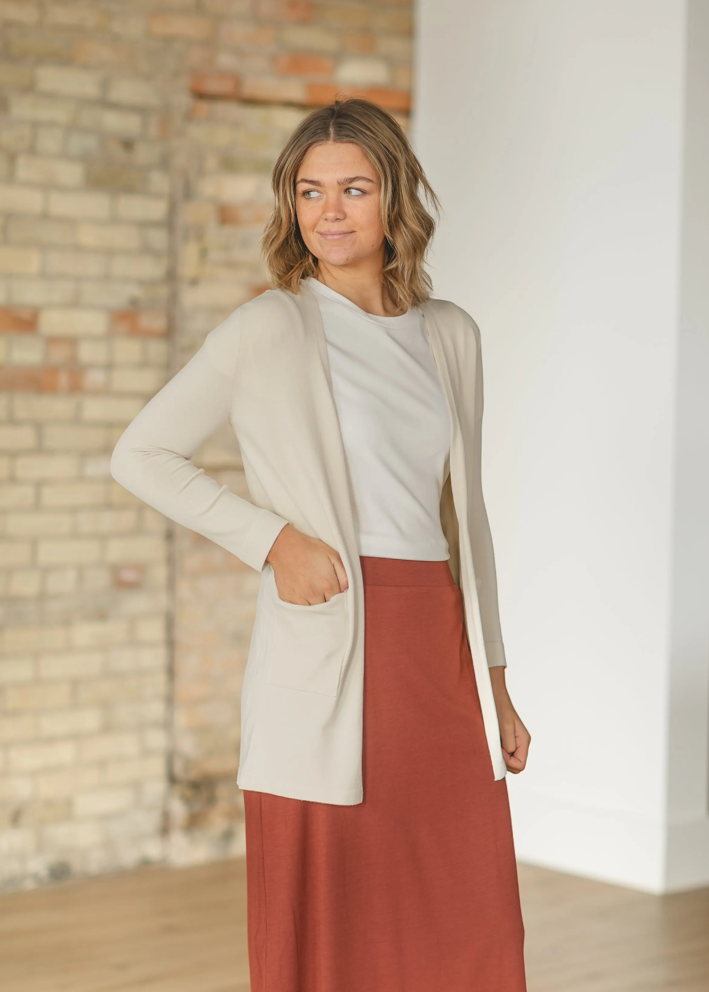 Cally Open Front Cardigan