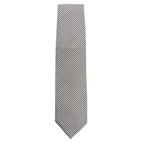 Chef Works Tie Silver and Black Fine Stripe - A886