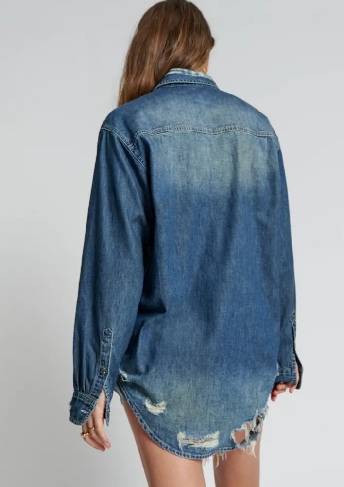 Classic Denim Shirt Used Blue