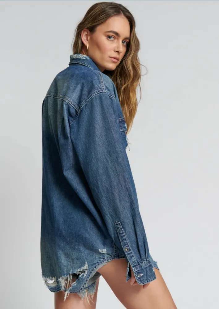 Classic Denim Shirt Used Blue