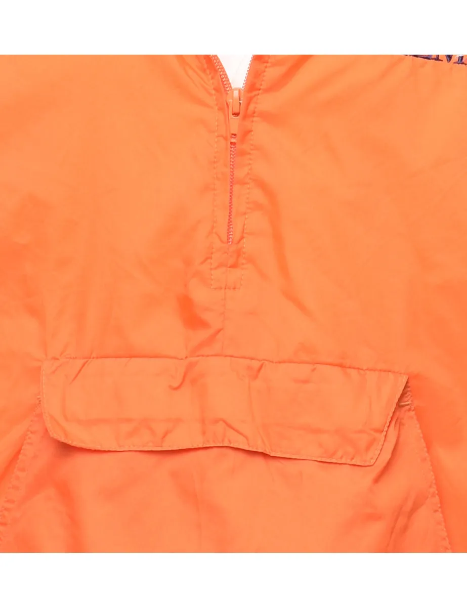 Classic Orange Quarter-Zip Anorak  - S