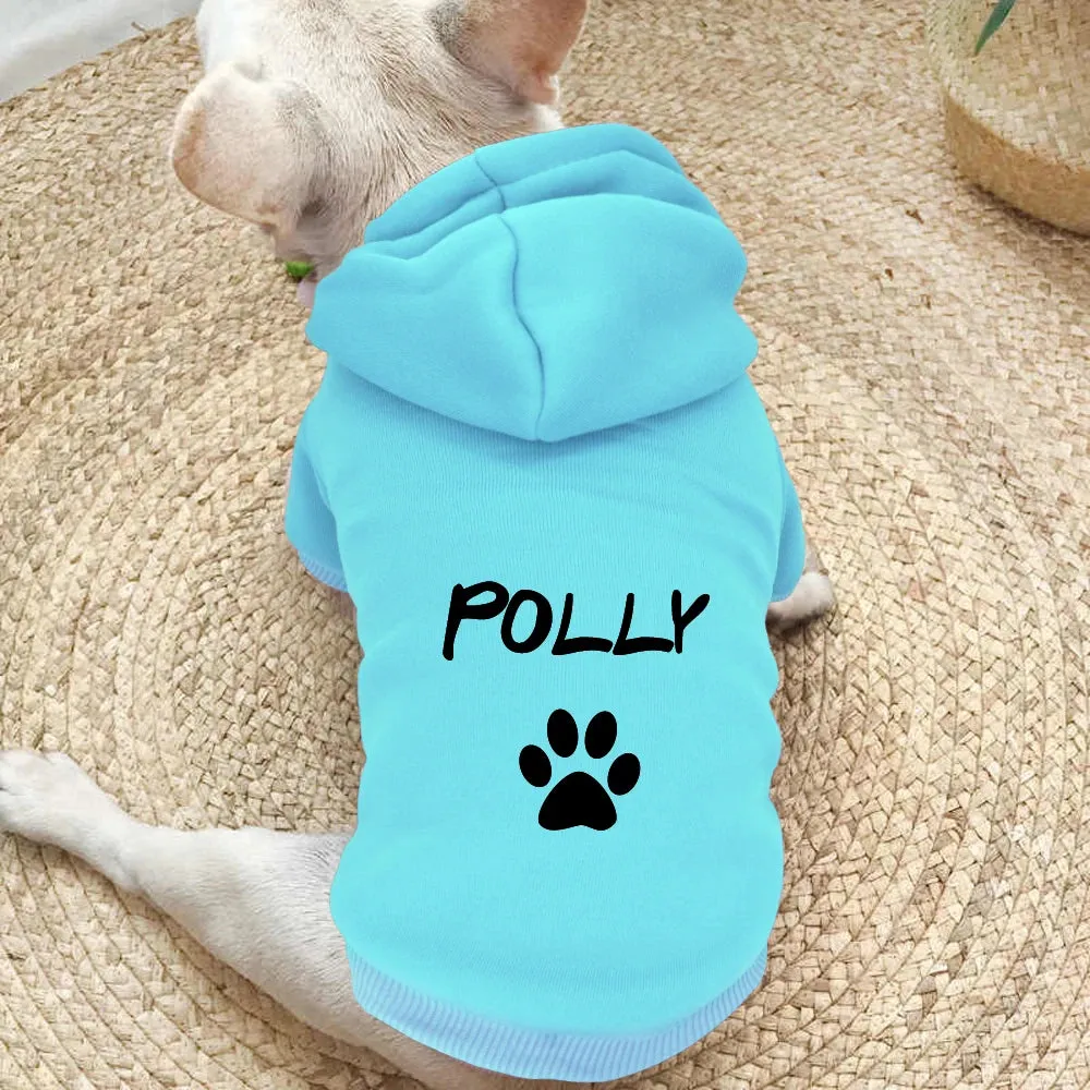 Custom Dog Hoodie | Personalized Pet French Bulldog Name Hoodies | Large Dog Clothes Personalized