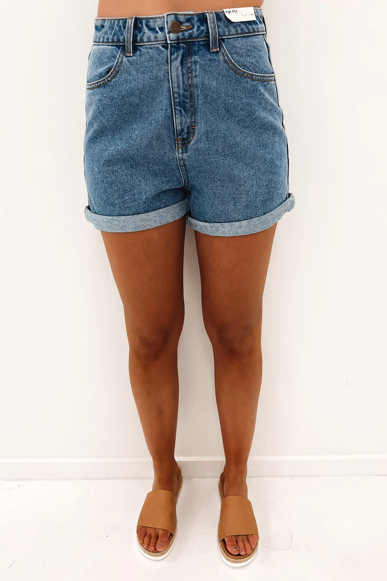 Cyprus High Denim Short Thread Blue