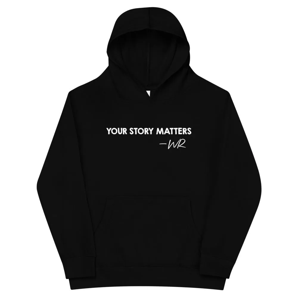 FAVORITE KIDS HOODIE BLACK - YOUR STORY MATTERS. WHITNEY REYNOLDS