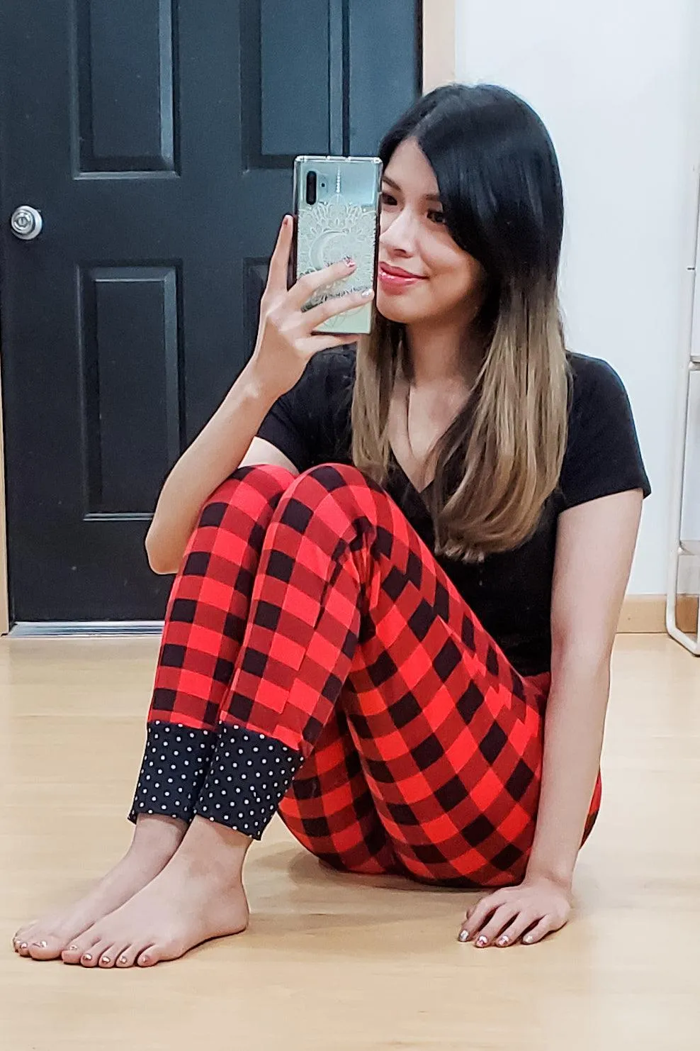 FINAL SALE -  Buffalo Plaid & Polka Dot Joggers