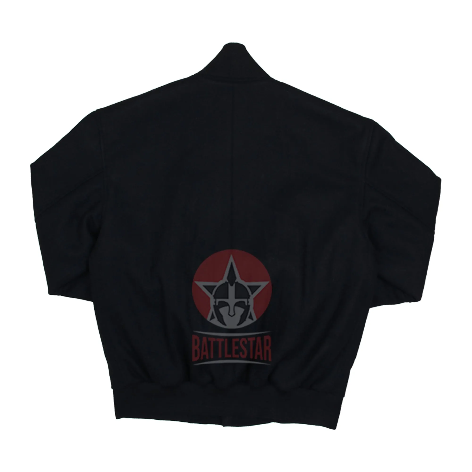 Full Wool Black Varsity Baseball Jacket