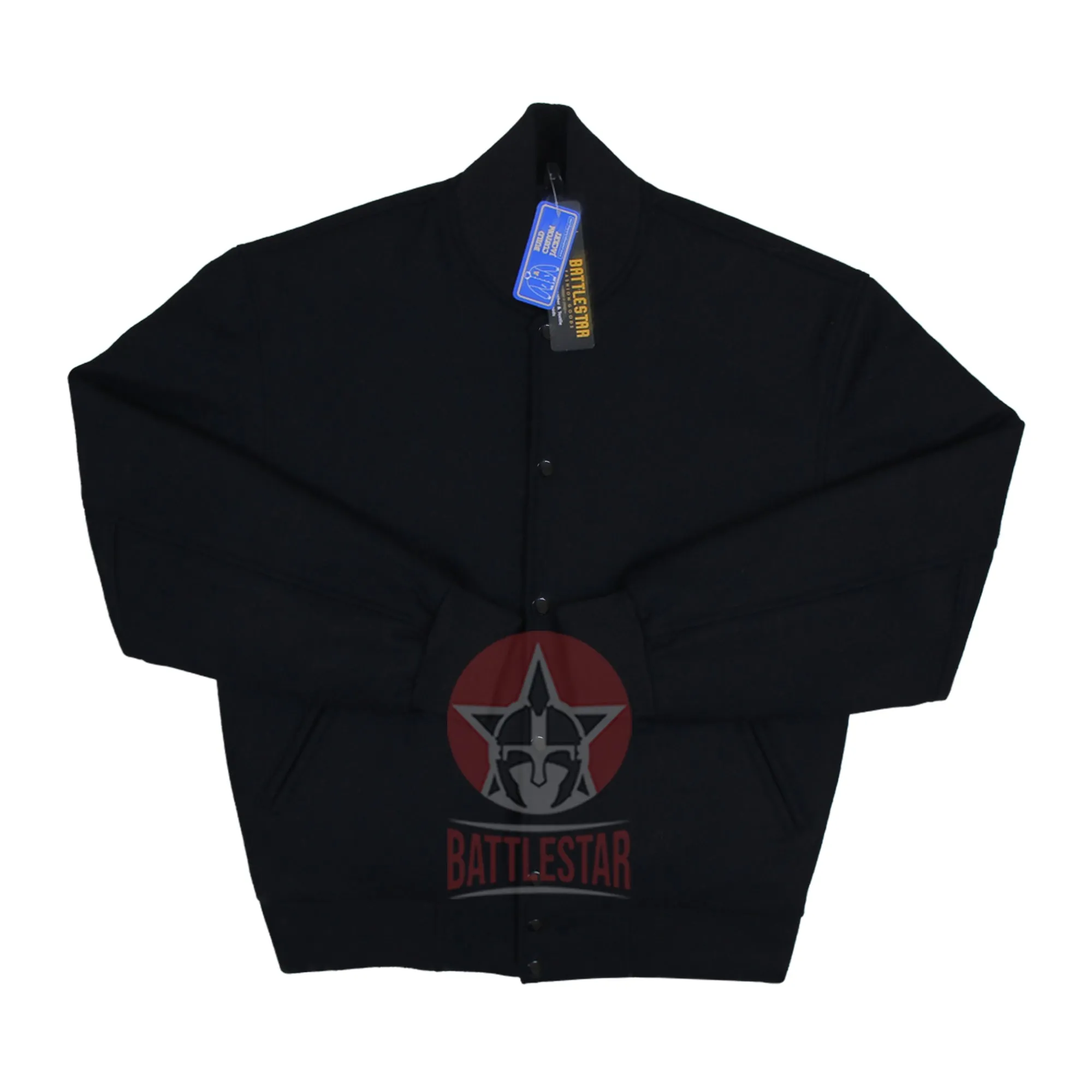 Full Wool Black Varsity Baseball Jacket