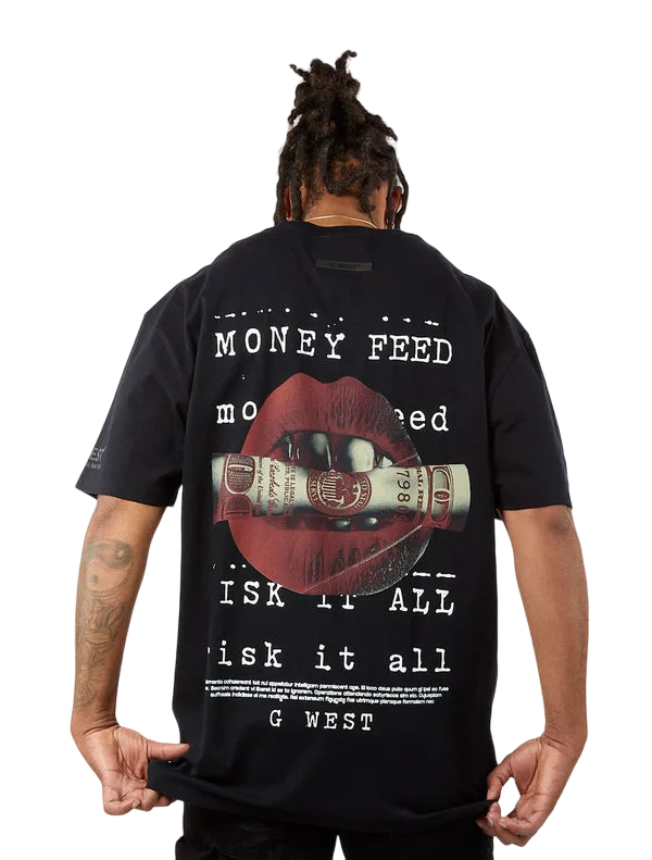 G West Men's Printed Money T-Shirt