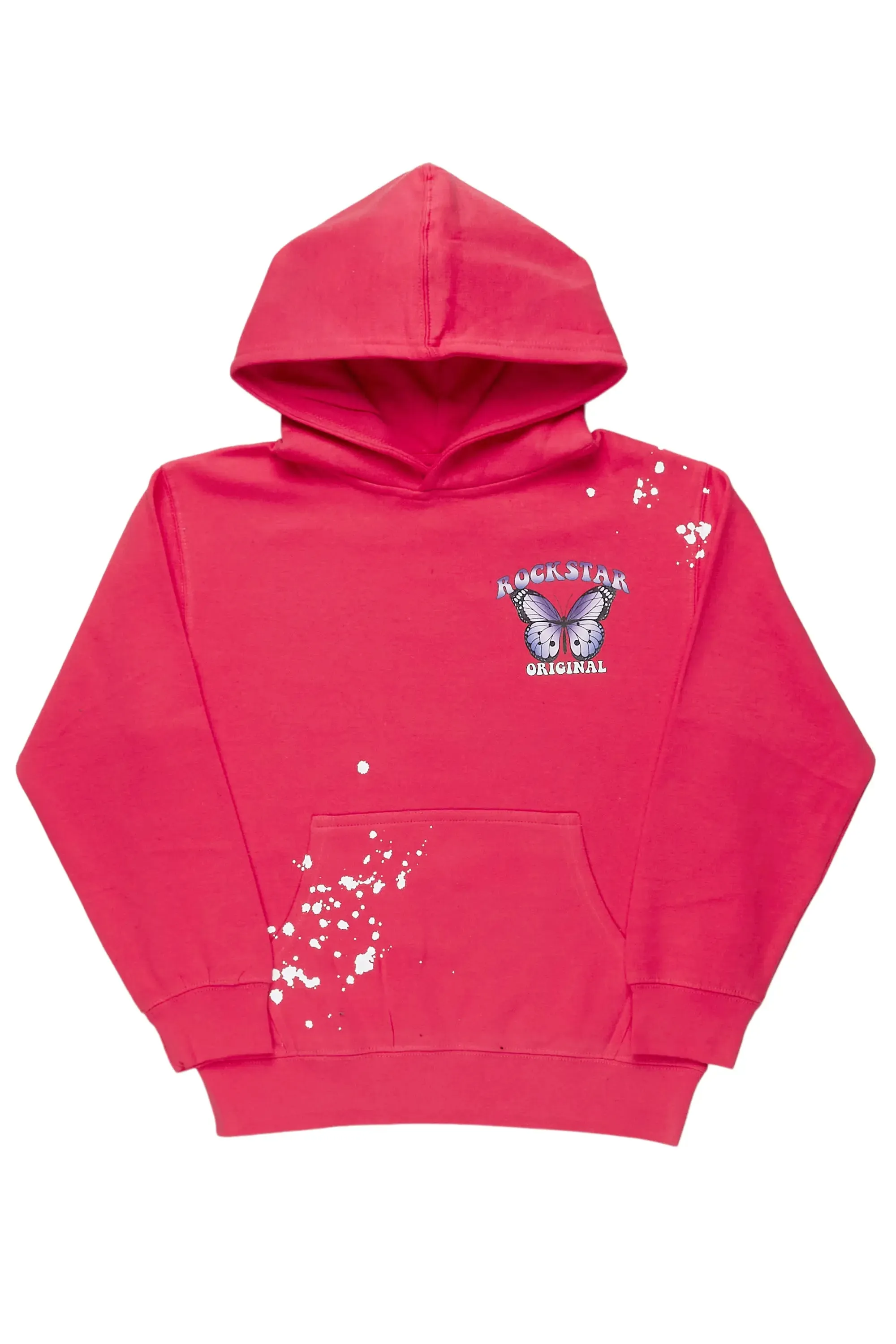 Girls Chloe Fuchsia Graphic Hoodie