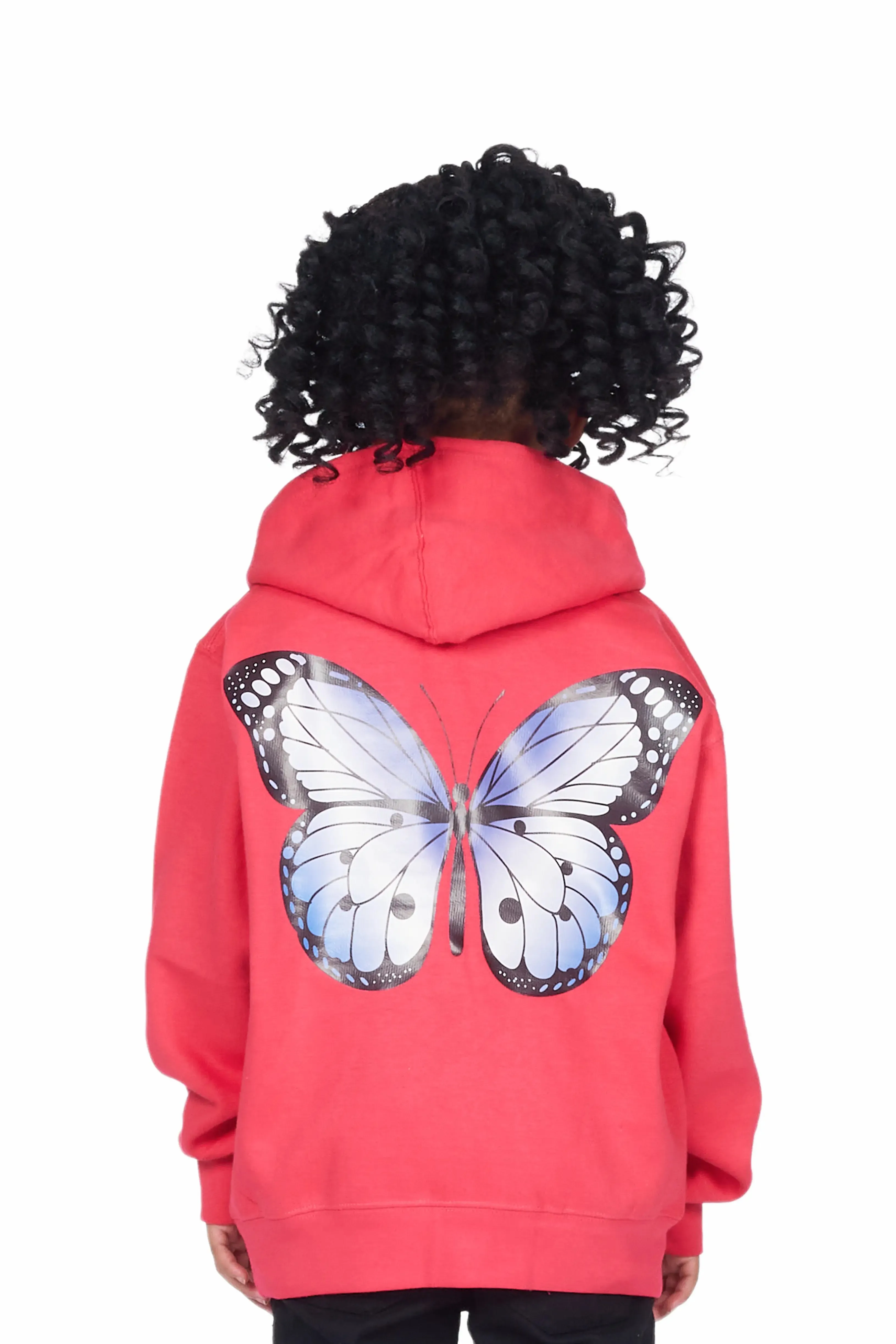 Girls Chloe Fuchsia Graphic Hoodie