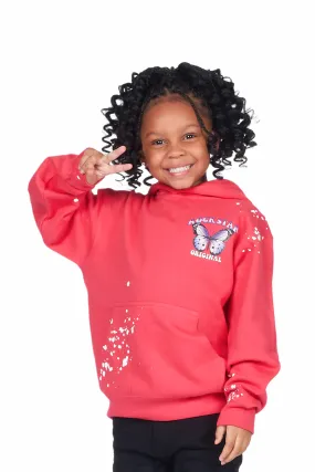 Girls Chloe Fuchsia Graphic Hoodie