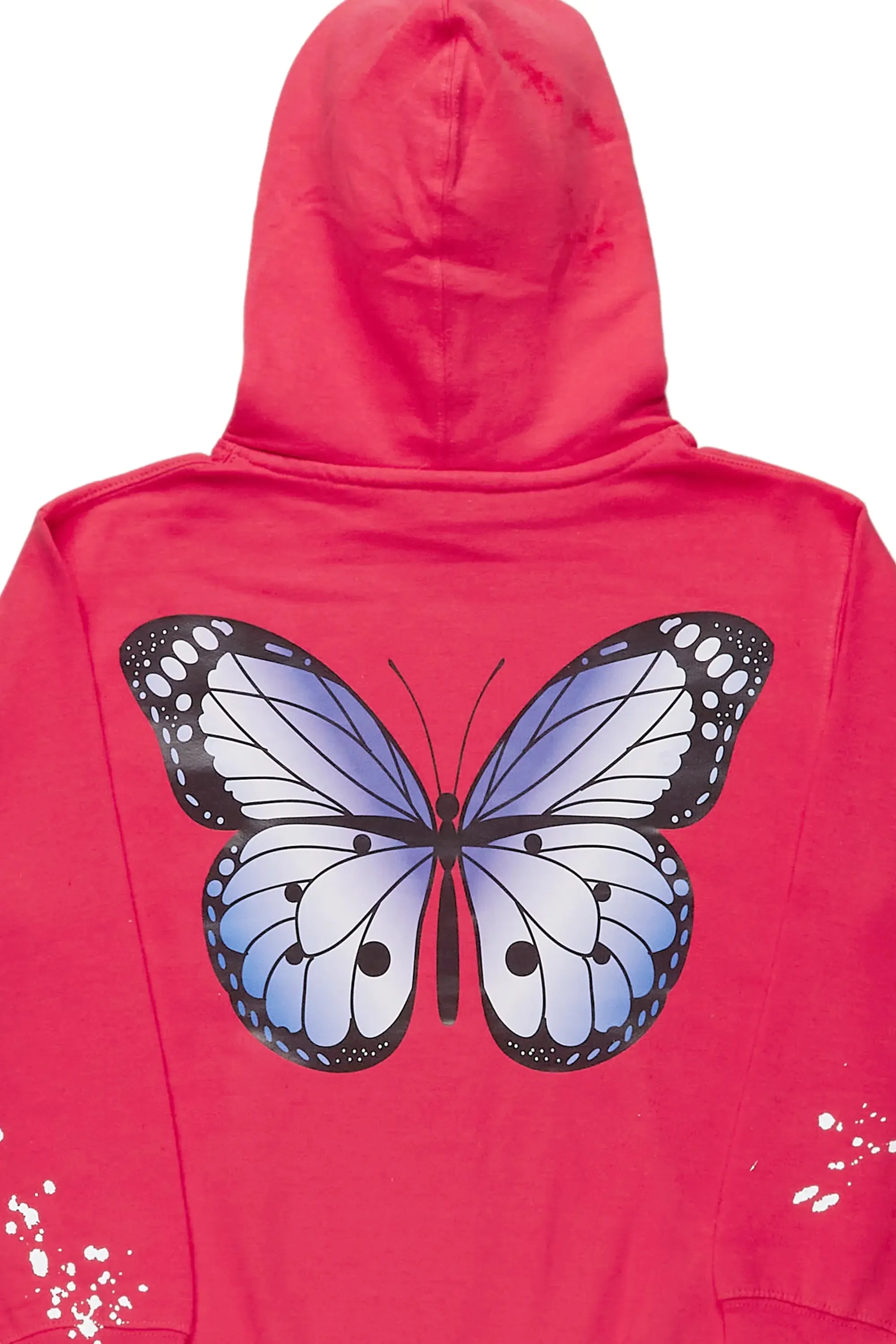 Girls Chloe Fuchsia Graphic Hoodie