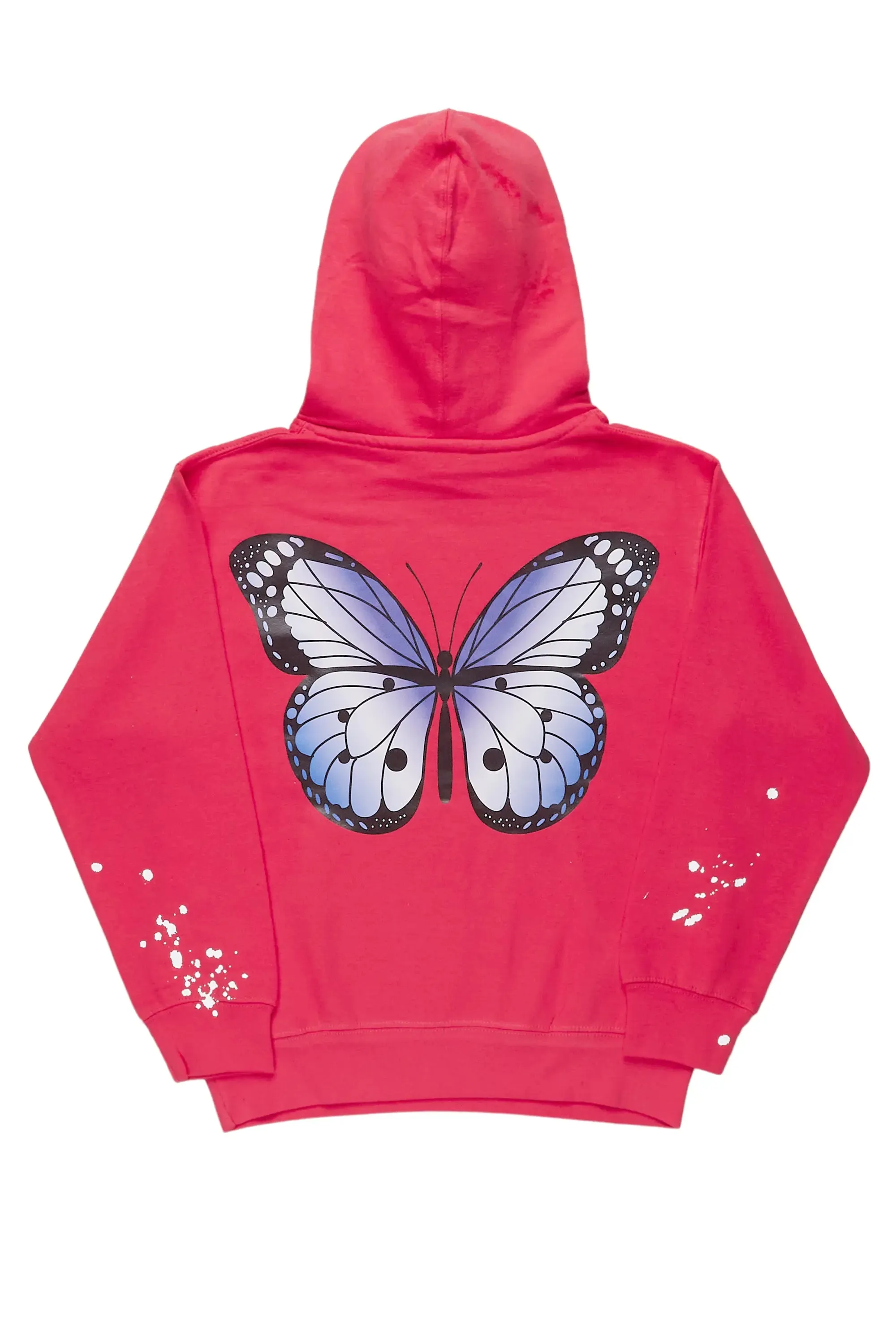 Girls Chloe Fuchsia Graphic Hoodie