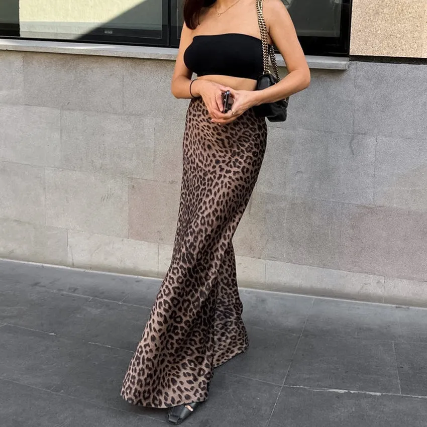 Helen – Leopard Print Mermaid Skirt