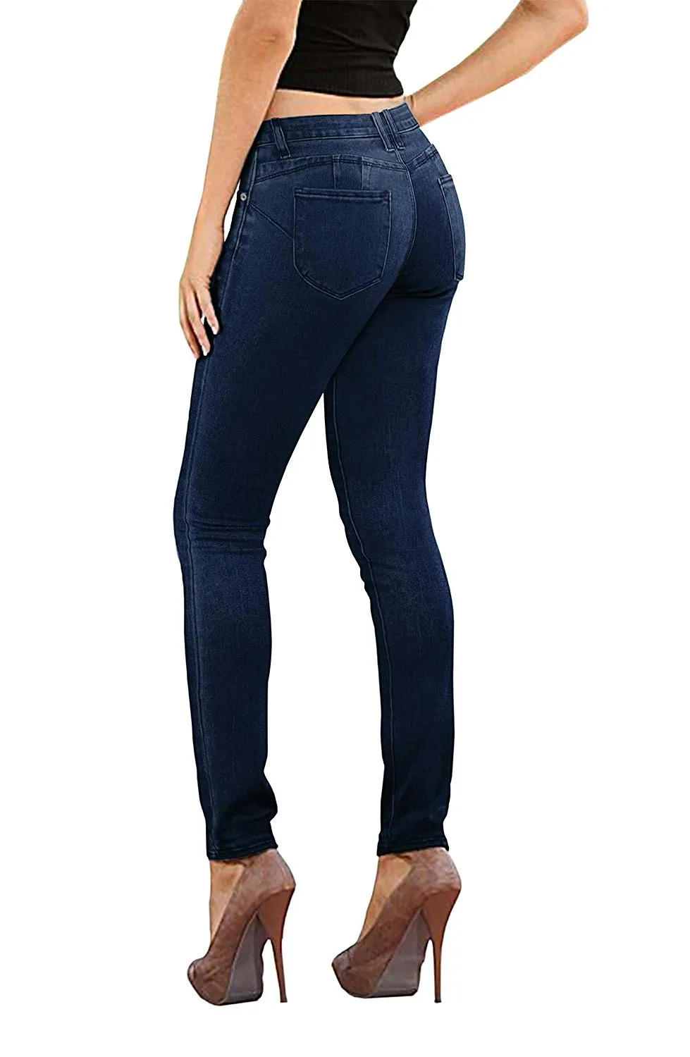 Hybrid & Co. Women's Butt Lift Super Comfy Stretch Denim Skinny Yoga Jeans