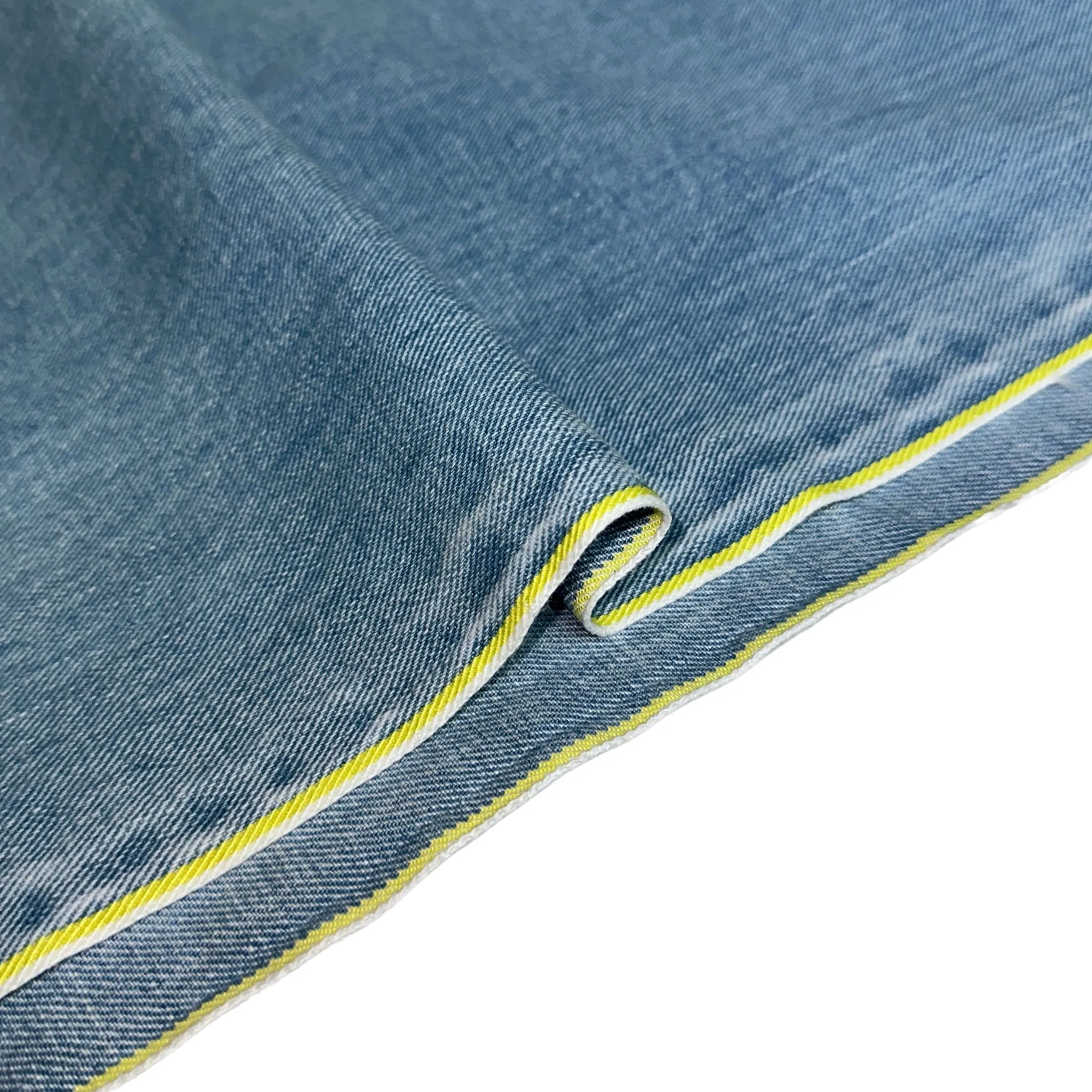 LIGHT WASHED SELVEDGE DENIM LIME SELVEDGE ID.