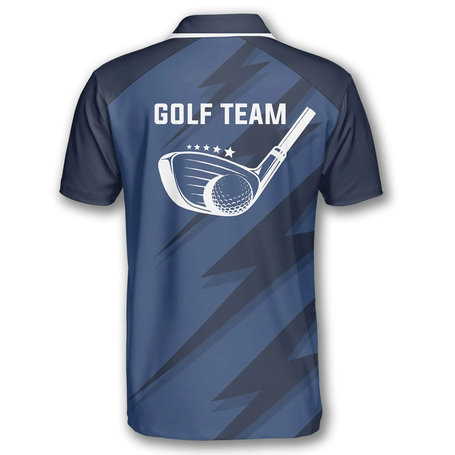 Lightning Blue Custom Golf Polo Shirts for Men