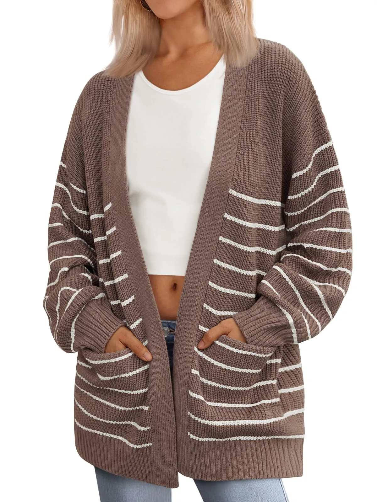 LILLUSORY Womens Oversized Cardigans Soft Knit Cardigan Sweater with Pockets