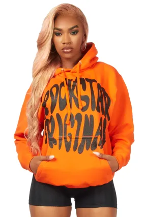 Maynor Orange Oversized Hoodie