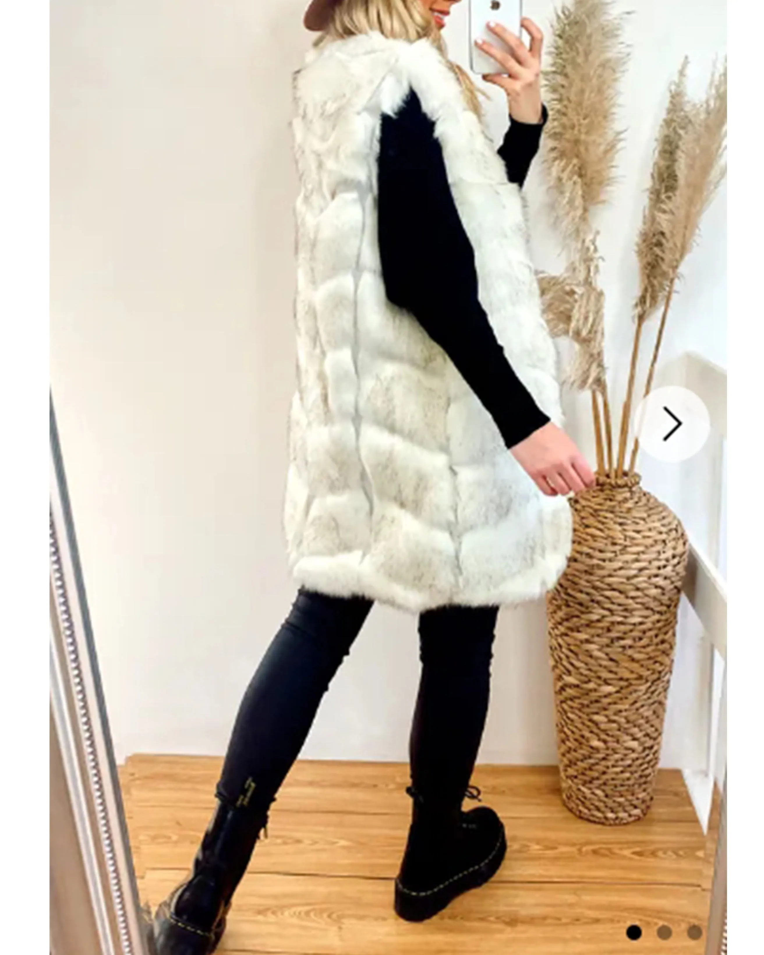 Plus Size Faux Fur Gilet