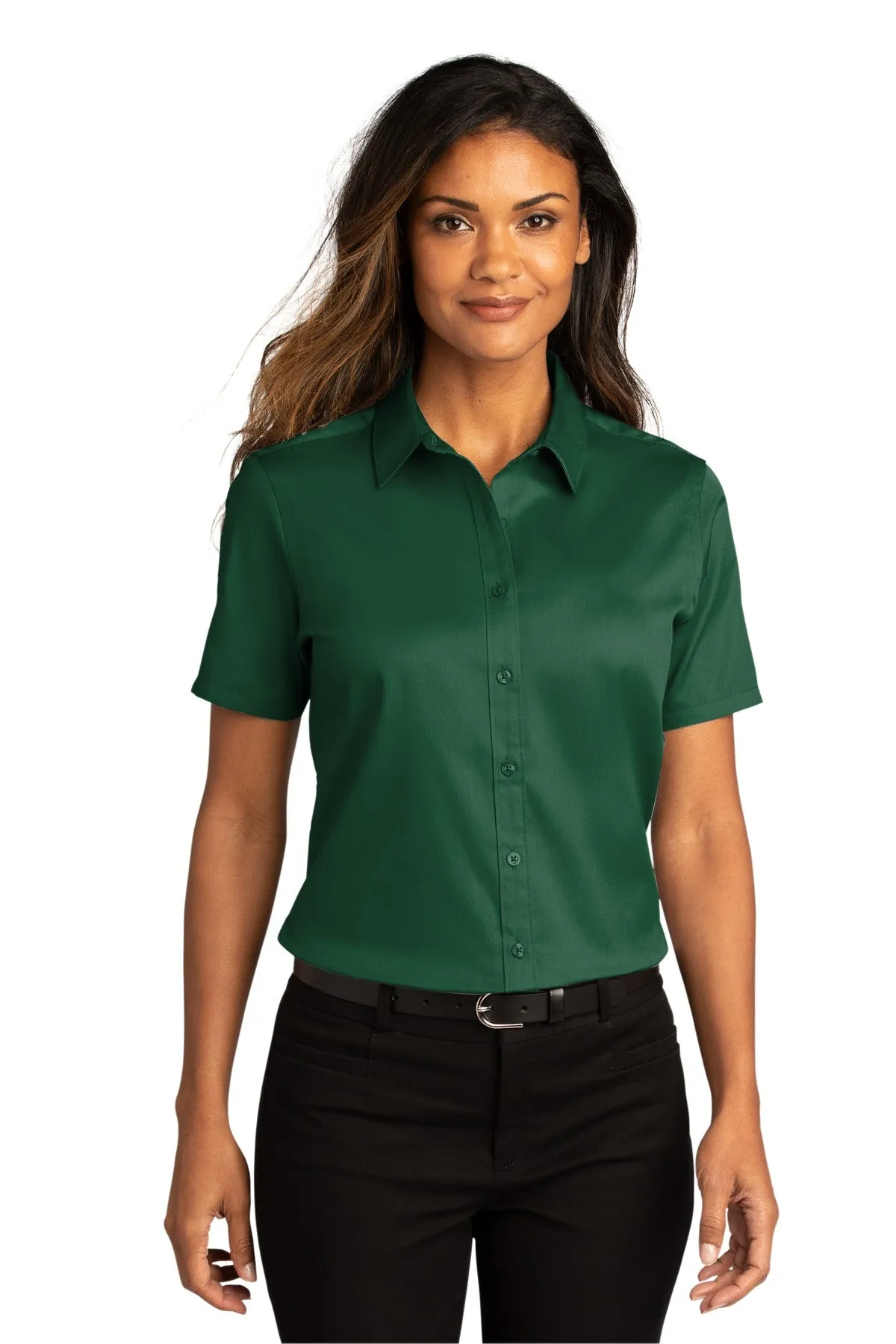 Port Authority Ladies Short Sleeve SuperPro React™Twill Shirt. LW809