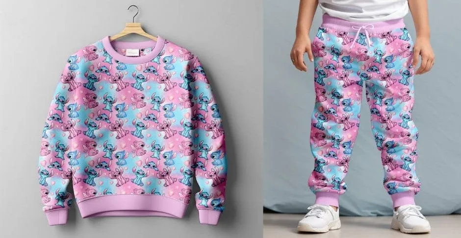 [Pre Sale] True Love Stitch in Love - Kids Sweat Separates (EST SHIP LATE JAN)