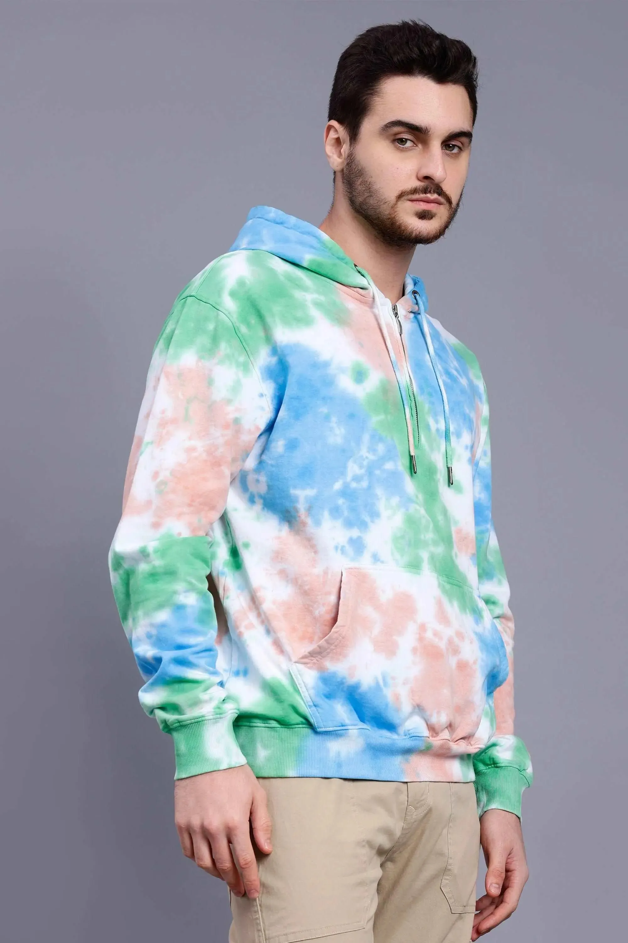 Regular Fit Tie Dye Premium Trendy Hoodie For Men