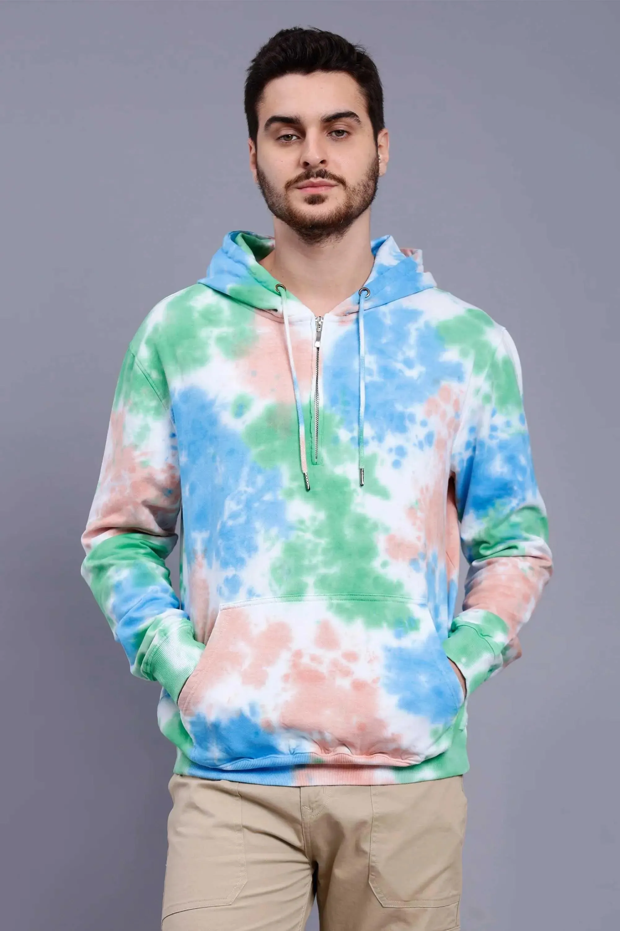 Regular Fit Tie Dye Premium Trendy Hoodie For Men