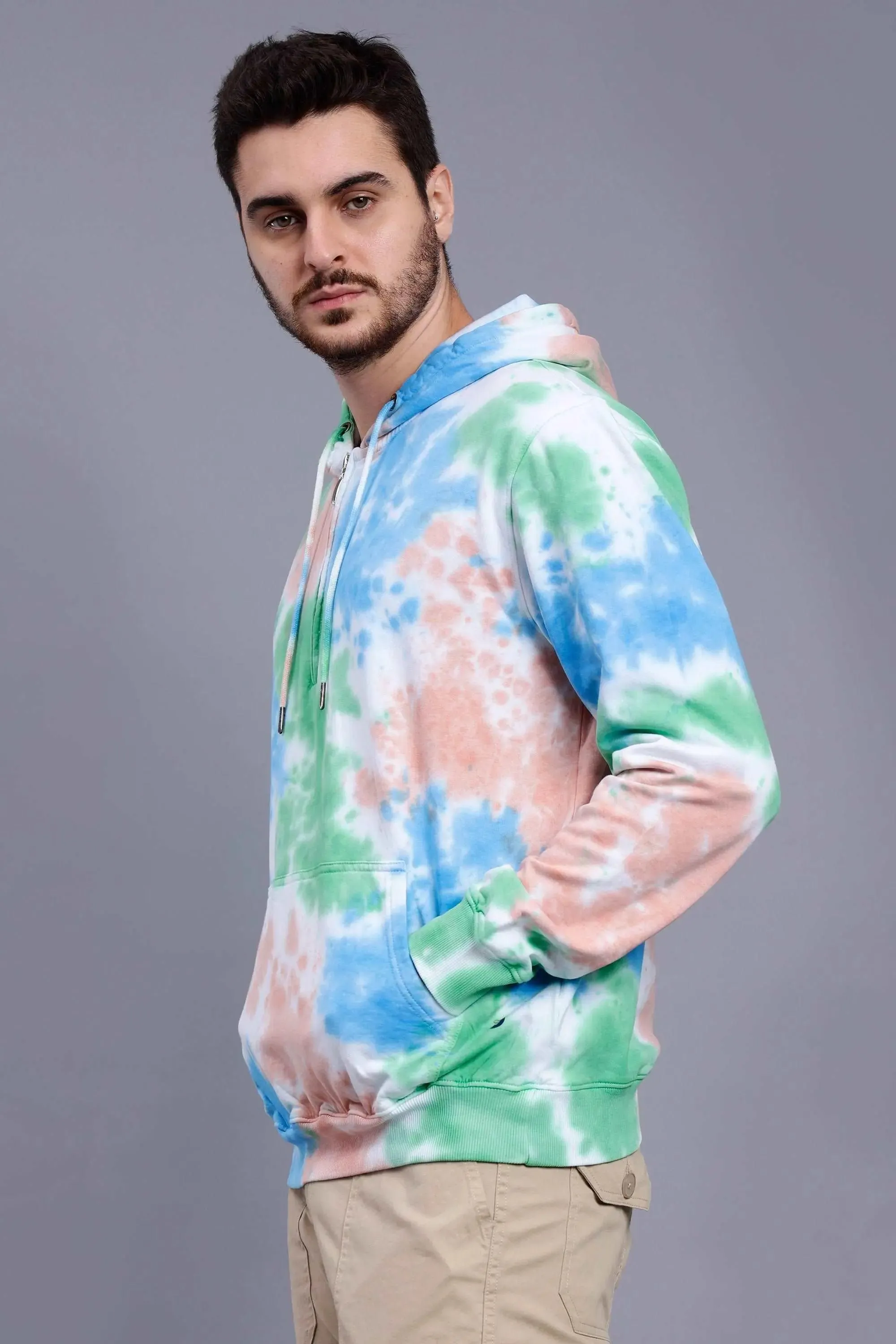 Regular Fit Tie Dye Premium Trendy Hoodie For Men