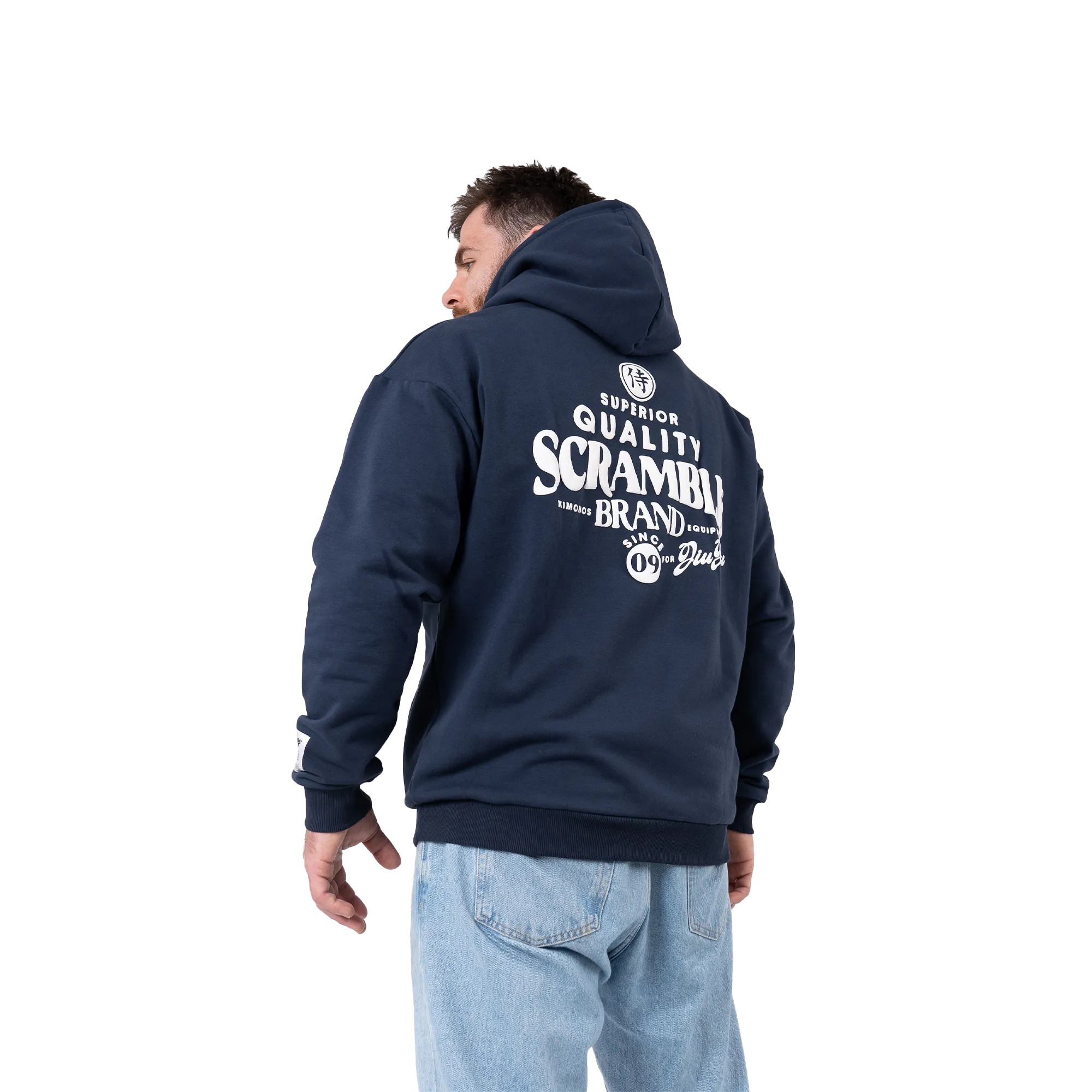 Scramble Puff Print Hoody - Blue