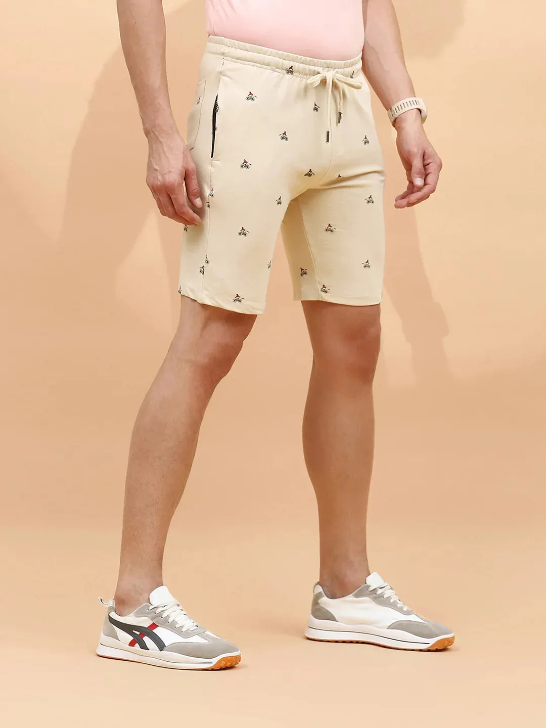 Skin Cotton Regular Fit Shorts For Men