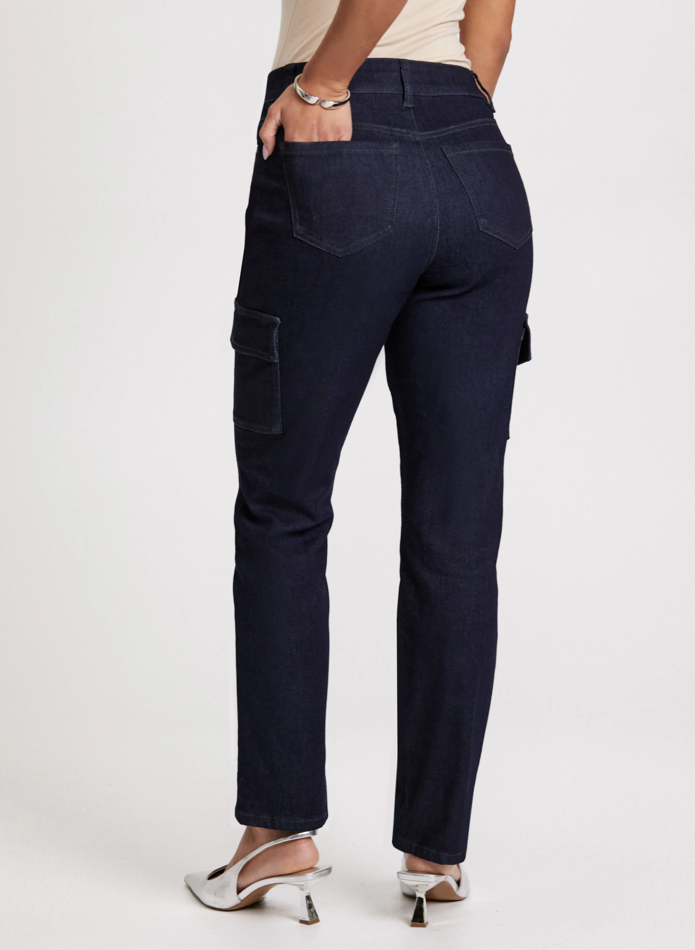 Slim Leg Cargo Jeans