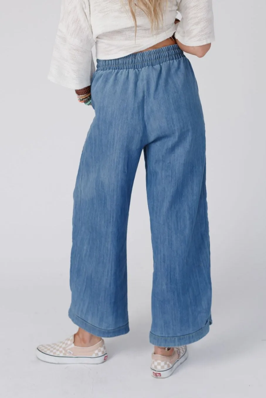 So Comfy Wide Leg Denim Pant - Denim