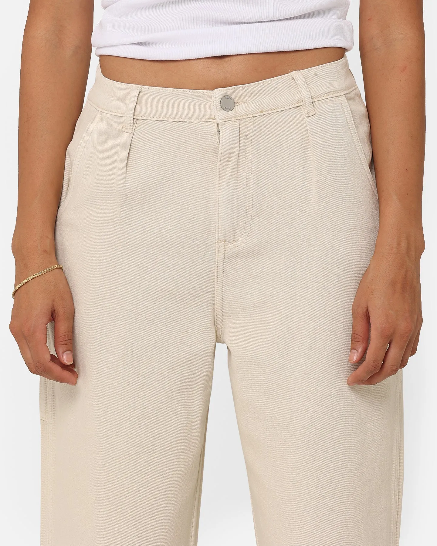 Stussy Women's Nevada Denim Pants Cream