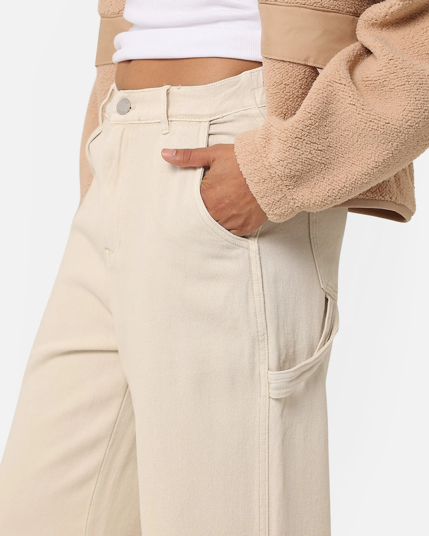 Stussy Women's Nevada Denim Pants Cream