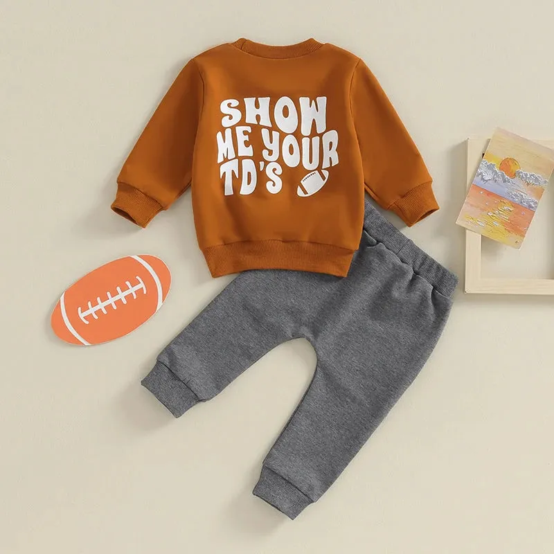 Touchdown Tot Cozy Football Sweatsuit