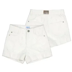 White Denim Shorts